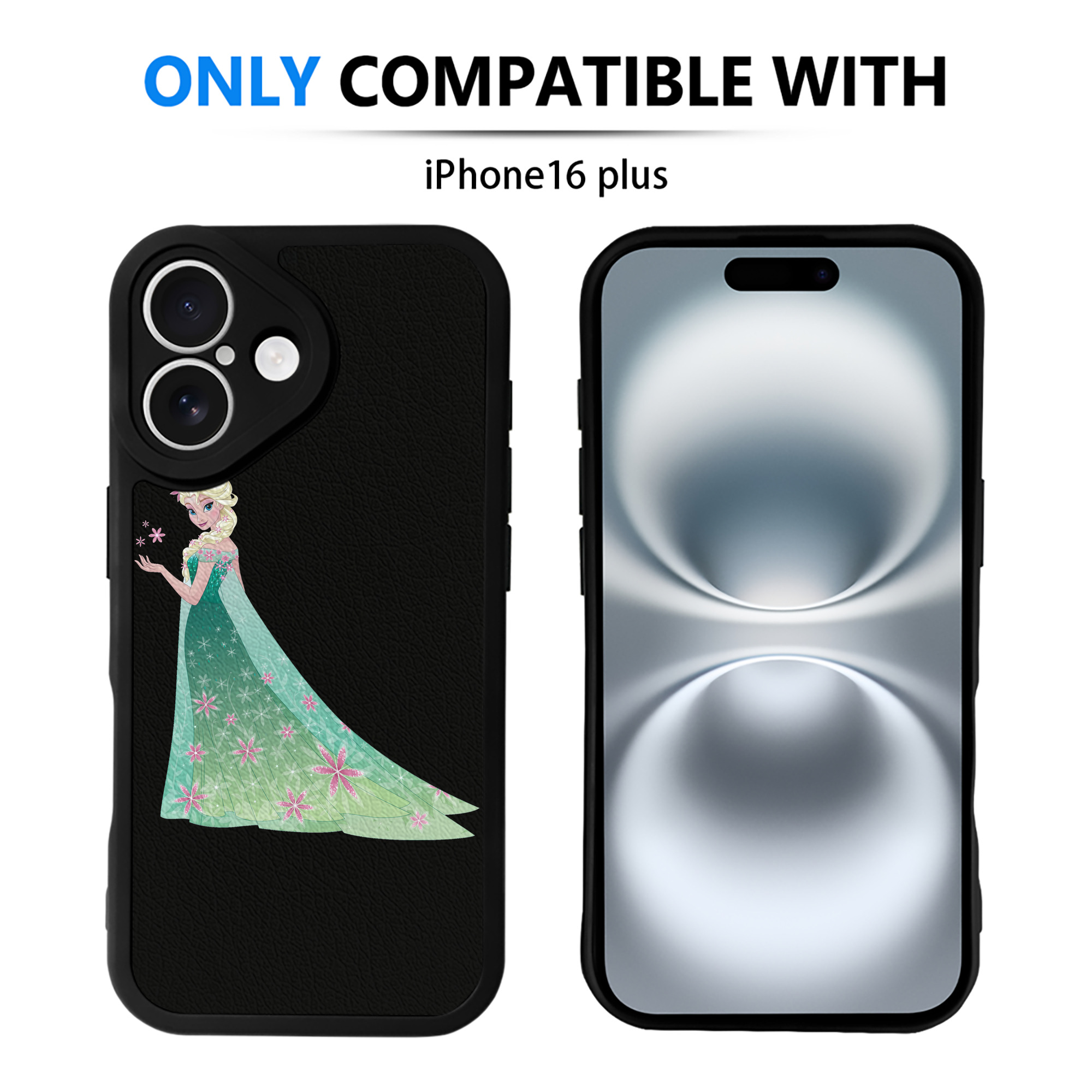 （画像用） アナと雪の女王 アンナ エルサ Frozen Anna Elsa 【iPhone 16シリーズ対応】シリコンスマホケース（レザー調） 材質：シリコン